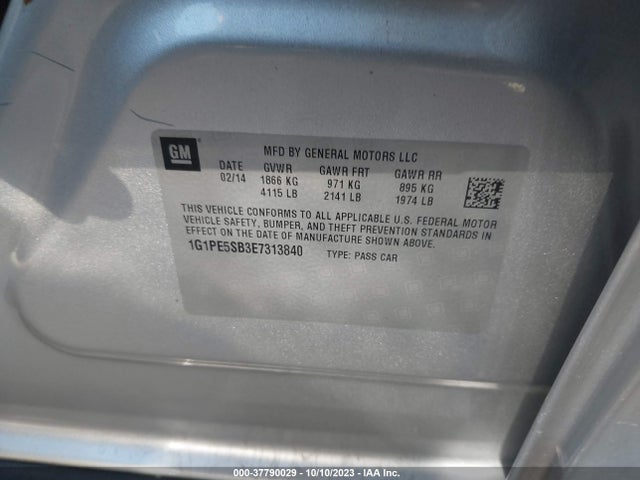 Chevrolet Cruze 2lt 2014 1G1PE5SB3E7313840 Image 9