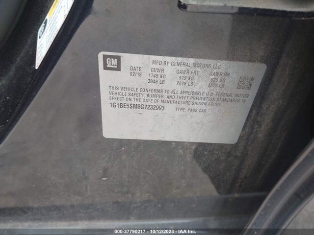 Chevrolet Cruze Lt Auto 2016 1G1BE5SM8G7232993 Image 9