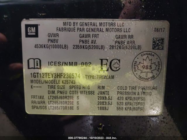 1GT12TEY3HF230574 GMC Sierra 2500hd Slt
