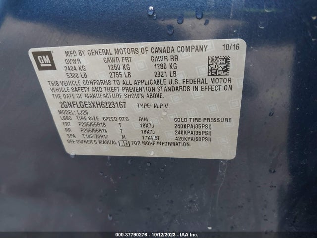 Chevrolet Equinox Premier 2017 2GNFLGE3XH6223167 Image 9