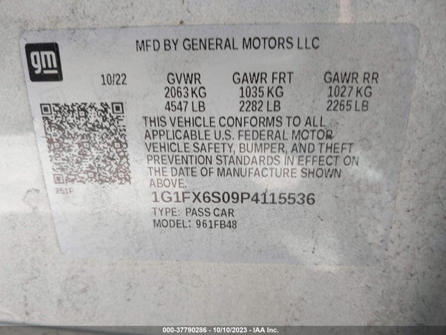 Chevrolet Bolt Ev 2lt 2023 1G1FX6S09P4115536 Image 9