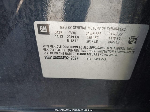 2G61S5S33E9219327 Cadillac Xts Platinum
