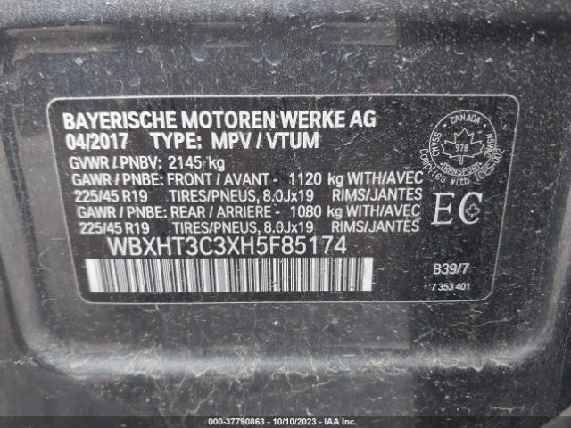 WBXHT3C3XH5F85174 BMW X1 Xdrive28i