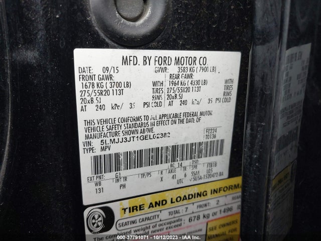 5LMJJ3JT1GEL02382 Lincoln Navigator L Select