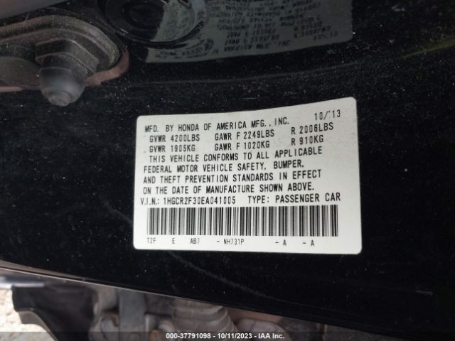 1HGCR2F30EA041005 Honda Accord Sedan Lx