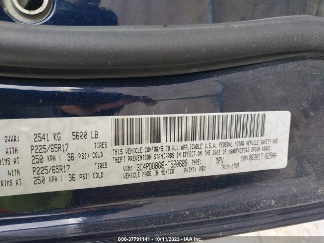3C4PDDBG8HT520689 Dodge Journey Sxt
