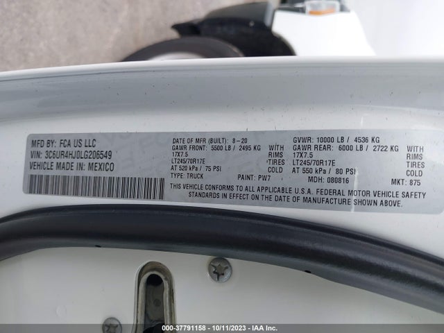 3C6UR4HJ0LG206549 RAM 2500 Tradesman