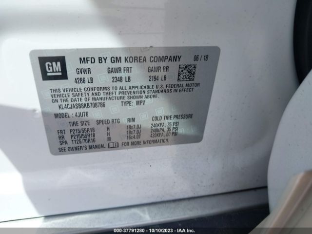 KL4CJASB8KB708786 Buick Encore Preferred