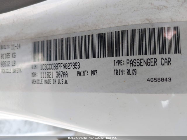 Chrysler 200 S 2015 1C3CCCBB7FN627993 Image 9
