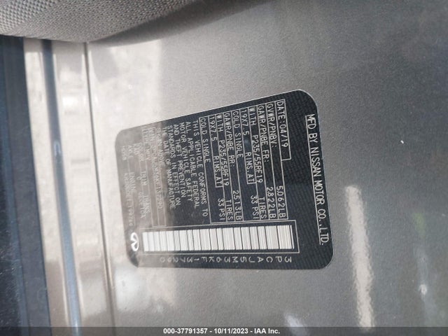 3PCAJ5M36KF137290 Infiniti Qx50 Luxe