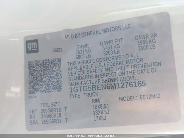 GMC Canyon 2wd Elevation Standard 2021 1GTG5BEN6M1276165 Image 9