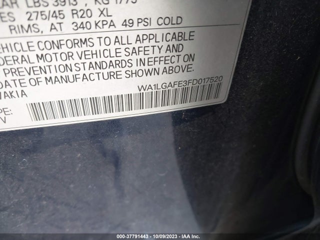WA1LGAFE3FD017520 Audi Q7 3.0t Premium Plus