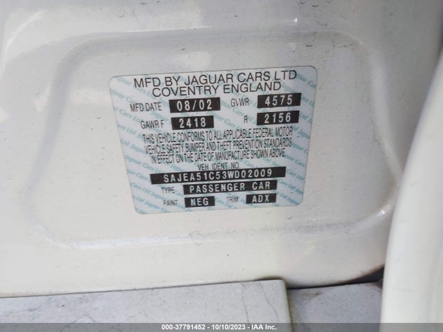 2003 JAGUAR X-TYPE SAJEA51C53WD02009 Photo 8