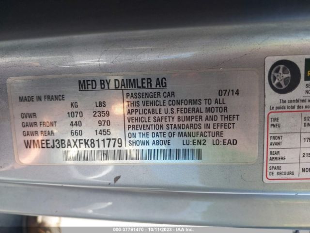 WMEEJ3BAXFK811779 Smart Fortwo Passion/pure