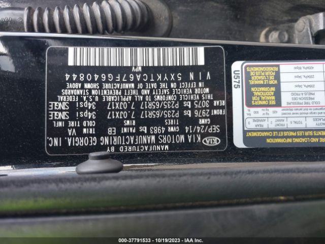 5XYKTCA67FG640844 KIA SORENTO LX