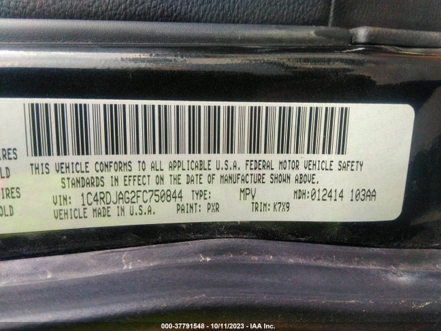 Dodge Durango Sxt 2015 1C4RDJAG2FC750844 Image 9