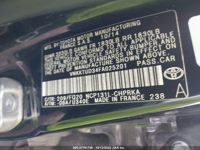 Toyota YARIS L 2015 VNKKTUD34FA025201 Image 9