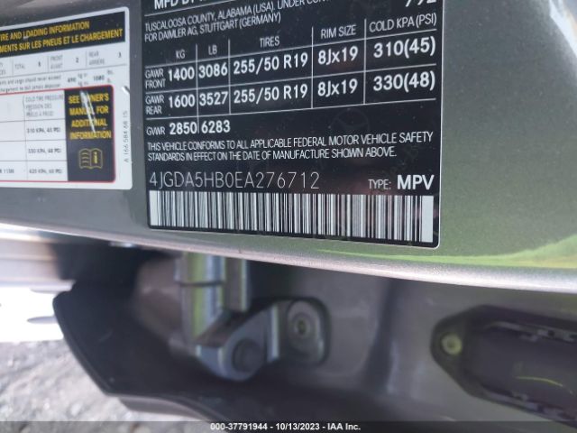 4JGDA5HB0EA276712 Mercedes-Benz M-class Ml 350