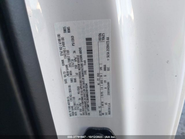 1FTMF1CB0MKD91034 Ford F-150 Xl/xlt
