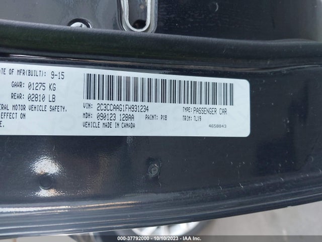 2015 CHRYSLER 300 LIMITED VIN: 2C3CCAAG1FH931234