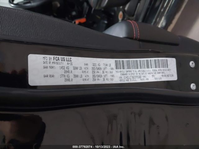 1C4SDJCT9GC375368 Dodge Durango R/t