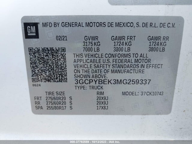 Chevrolet Silverado 1500 Custom 2021 3GCPYBEK3MG259337 Image 9
