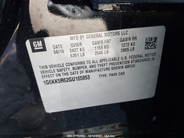 1G6KK5R62GU165853 Cadillac Ct6 Platinum