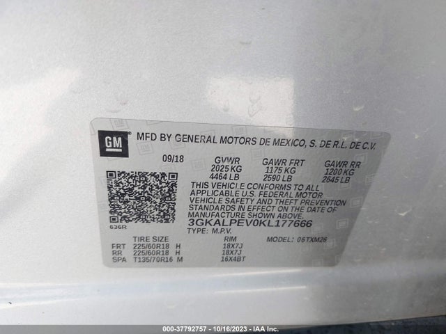 GMC Terrain Slt 2019 3GKALPEV0KL177666 Image 9