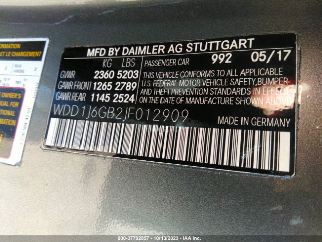 WDD1J6GB2JF012909 Mercedes-Benz E-class E 400