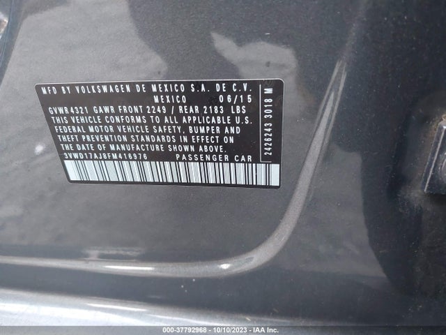3VWD17AJ8FM416976 Volkswagen Jetta Sedan 1.8t Se