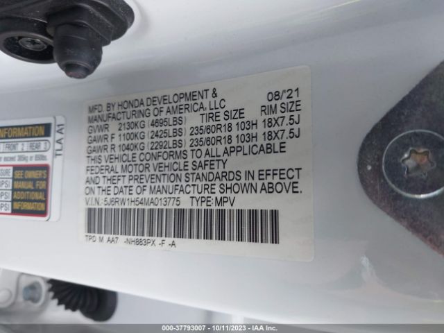 5J6RW1H54MA013775 Honda CR-V EX