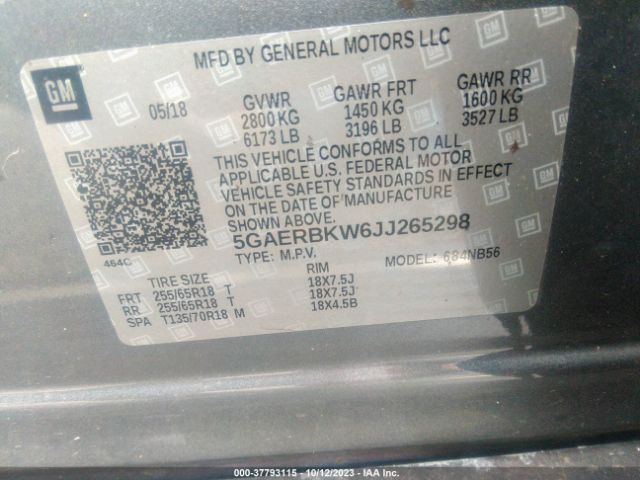5GAERBKW6JJ265298 Buick Enclave Essence