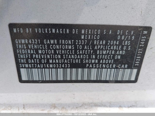 3VW6T7AU1KM032433 Volkswagen Golf Gti S/se/autobahn