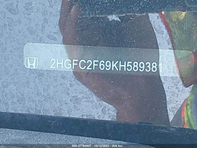 2HGFC2F69KH589381 Honda Civic Sedan Lx