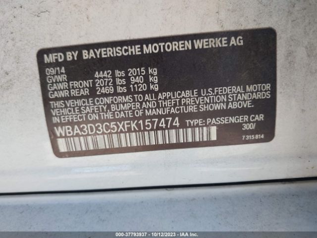 WBA3D3C5XFK157474 BMW 3 Series 328d