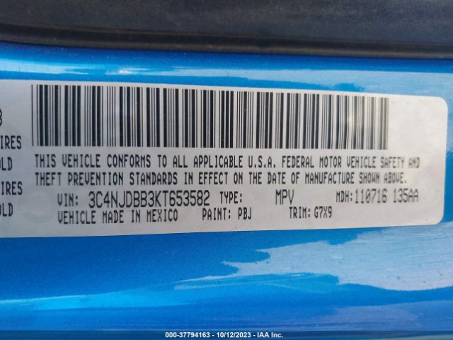 3C4NJDBB3KT653582 Jeep Compass Altitude