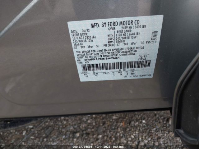 2FMPK4J92NBA69464 Ford Edge Sel/st-line