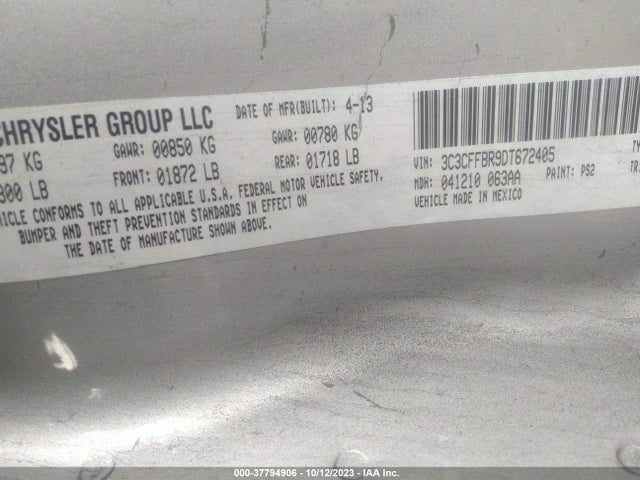 2013 FIAT 500 3C3CFFBR9DT672405 Photo 8