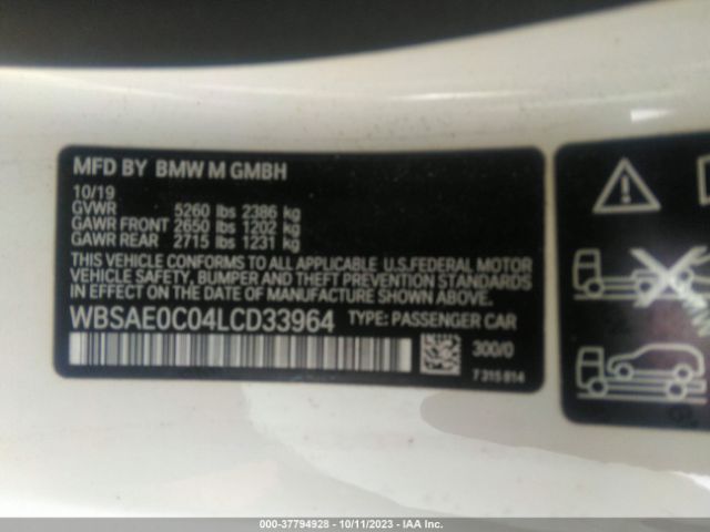 WBSAE0C04LCD33964 BMW M8