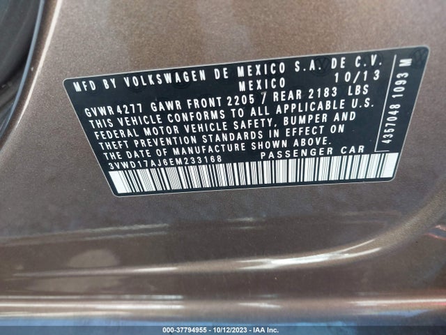 3VWD17AJ6EM233168 Volkswagen Jetta Sedan Se W/connectivity