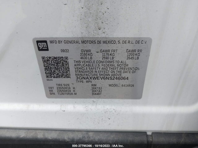 Chevrolet EQUINOX RS 2022 3GNAXWEV6NS246064 Image 9