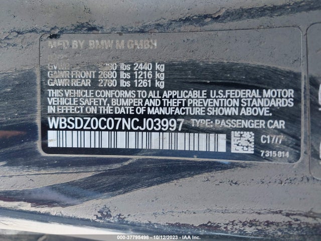WBSDZ0C07NCJ03997 BMW M8 Competition