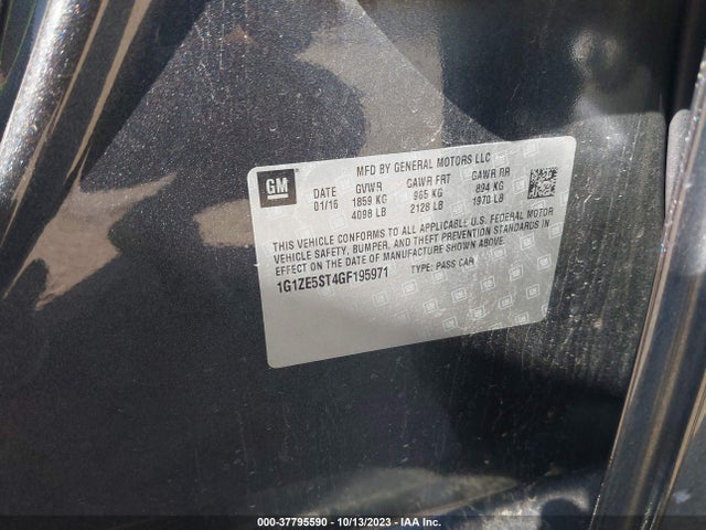 Chevrolet MALIBU LT 2016 1G1ZE5ST4GF195971 Image 9