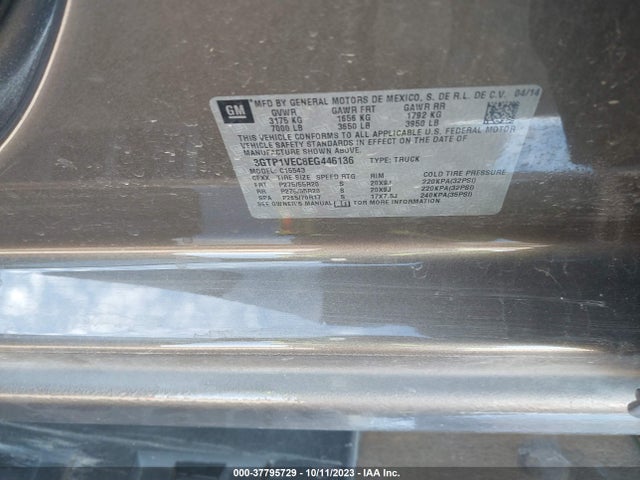 GMC Sierra 1500 Slt 2014 3GTP1VEC8EG446136 Image 9