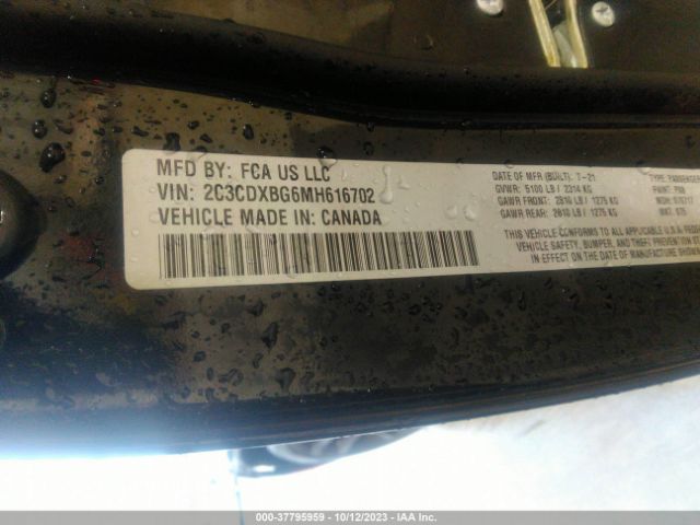 2C3CDXBG6MH616702 Dodge Charger Sxt