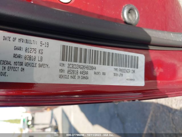 2C3CDZAG2KH669844 Dodge Challenger Sxt