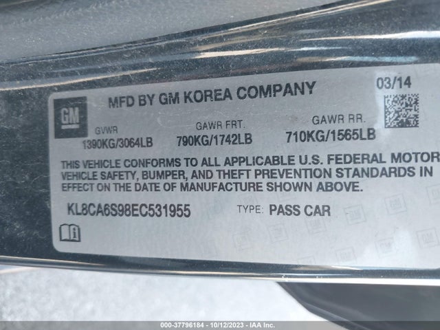 Chevrolet SPARK LS 2014 KL8CA6S98EC531955 Image 9