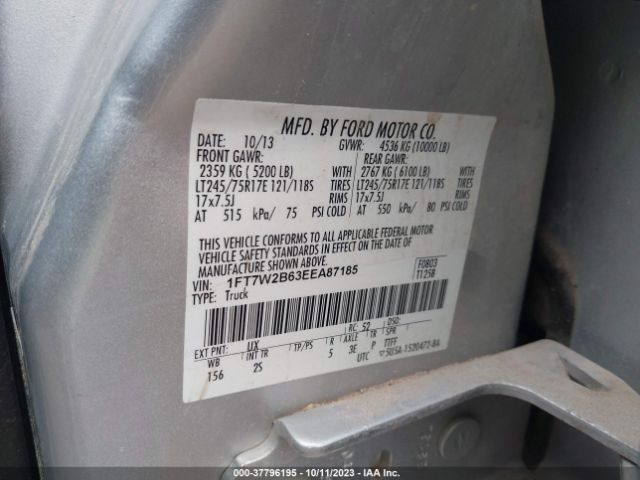 1FT7W2B63EEA87185 Ford Super Duty F-250 Srw Xl/xlt/lariat