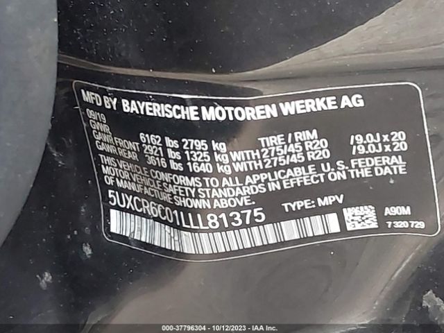 5UXCR6C01LLL81375 BMW X5 Xdrive40i