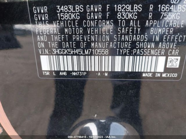 3HGGK5H45LM710558 Honda FIT LX